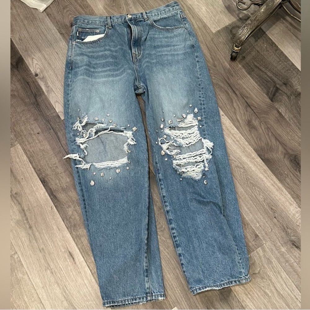REVOLVE Blue Distressed Jeans